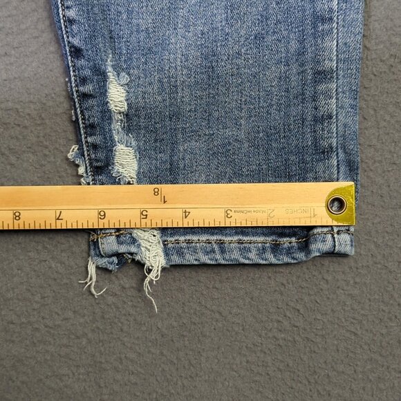 Judy Blue Jeans Women's 14W Blue Skinny Fit Capri Distressed Denim - Picture 7 of 11